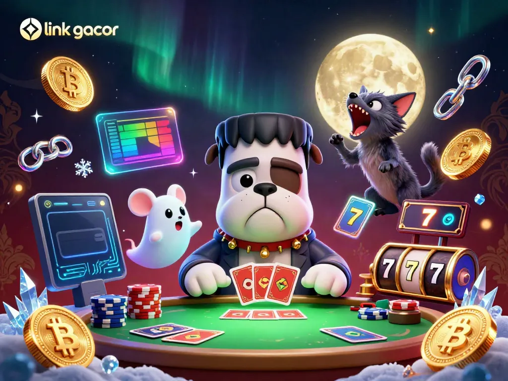 Experience thrilling action and big wins with link gacor in this vivid gambling scene featuring unique characters.