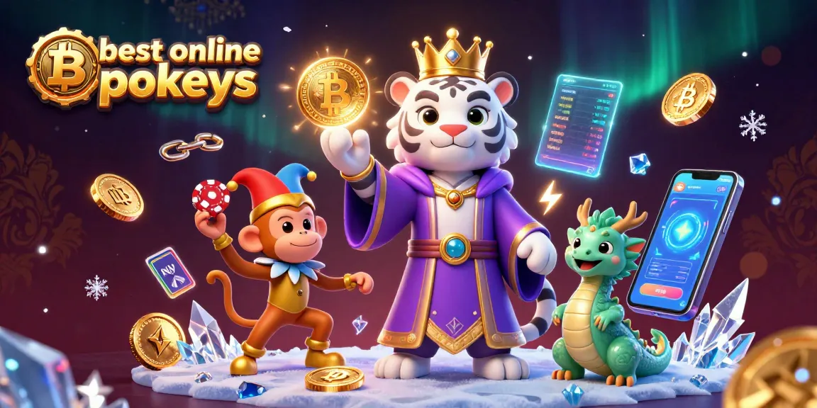 Engage with the best online pokies featuring a stylish white tiger, playful monkey, and jade dragon in a rich casino scene.